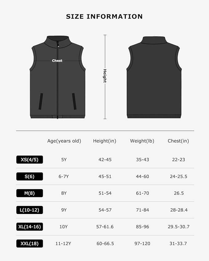 Boy's Heated Fleece Vest