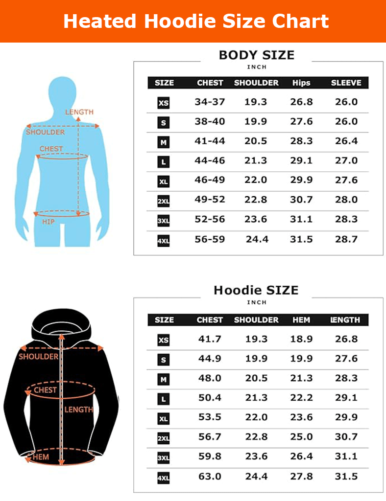 Unisex Heated Pullover Hoodie